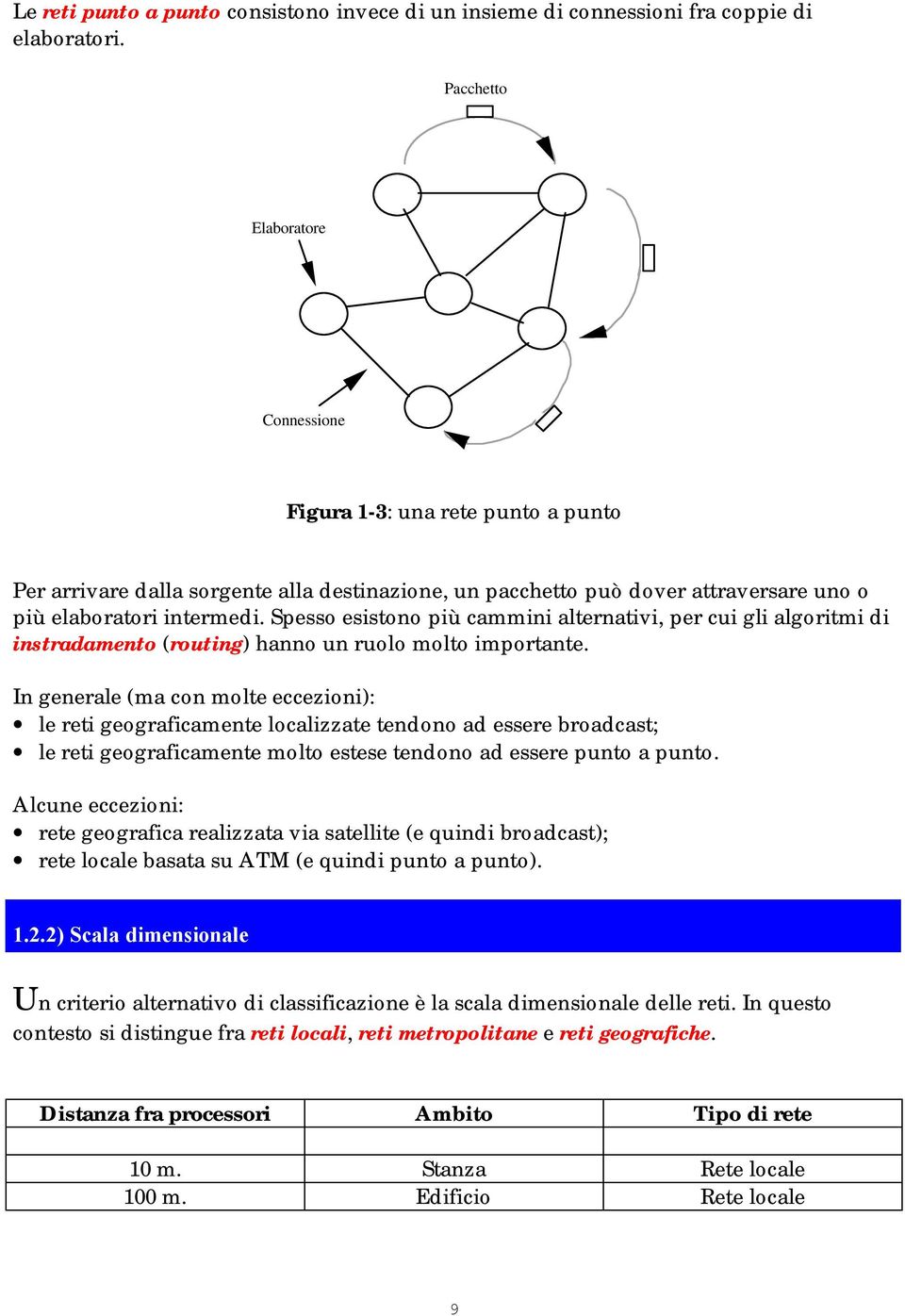 Spesso esistono più cammini alternativi, per cui gli algoritmi di instradamento (routing) hanno un ruolo molto importante.