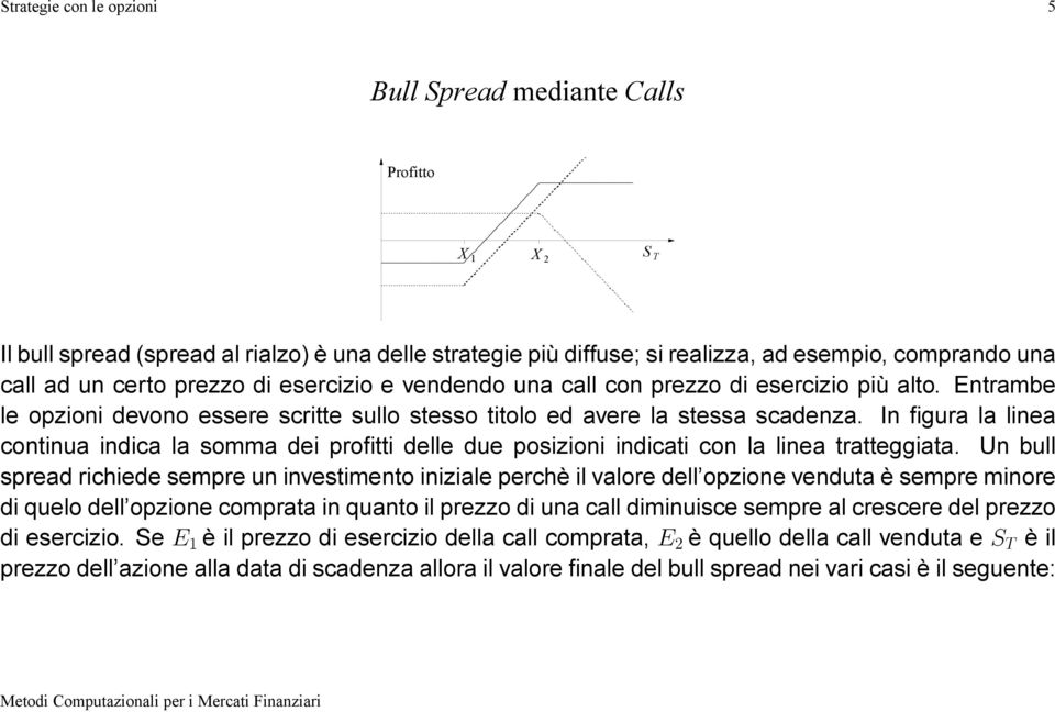 In gura la linea continua indica la somma dei protti delle due posizioni indicati con la linea tratteggiata.