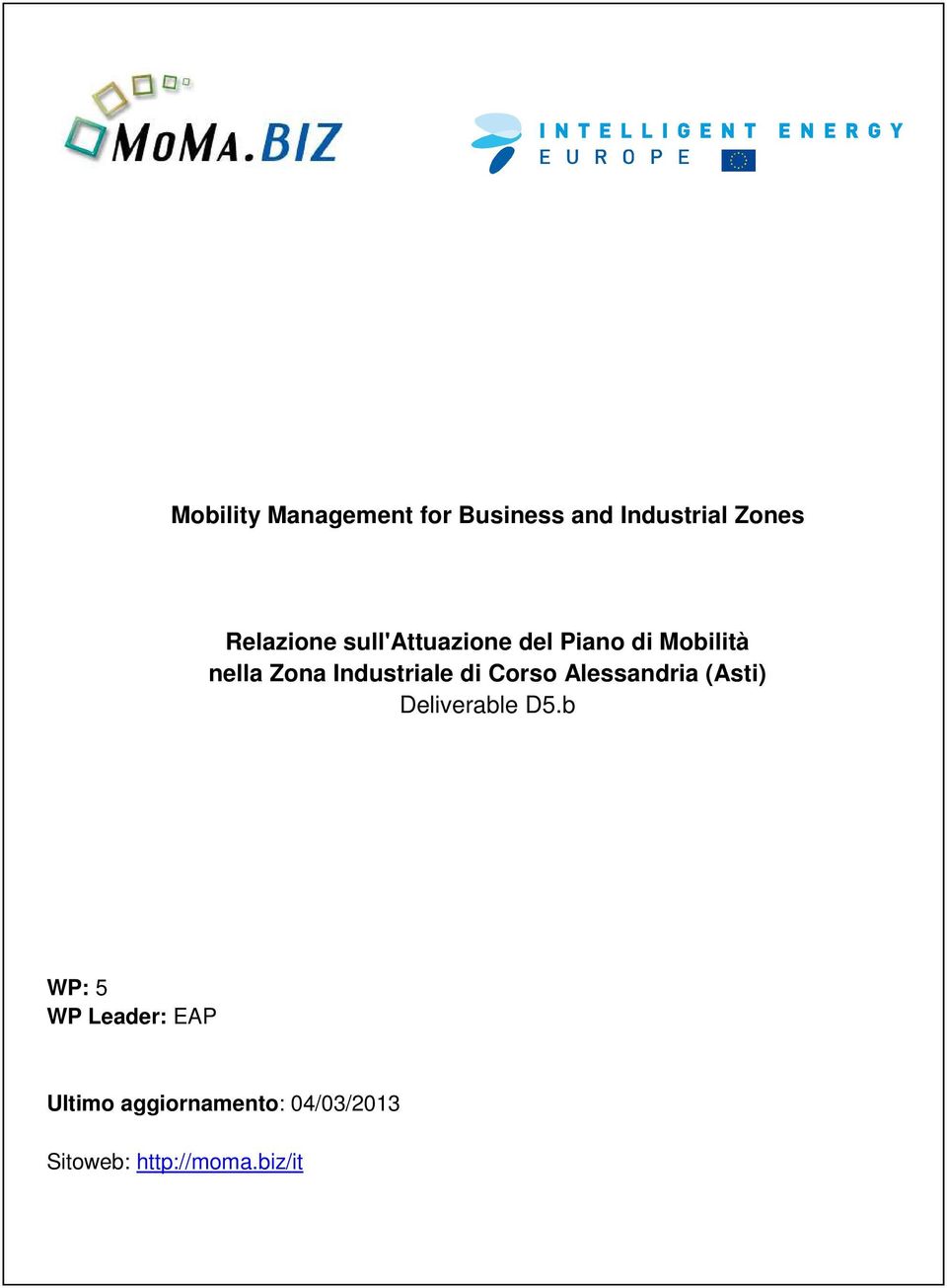Industriale di Corso Alessandria (Asti) Deliverable D5.