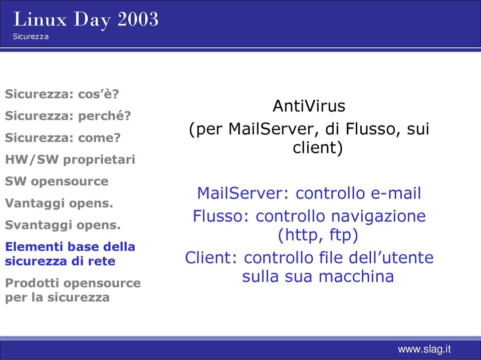 client) MailServer: controllo e-mail Flusso: