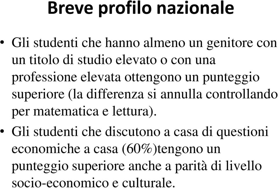 annulla controllando per matematica e lettura).