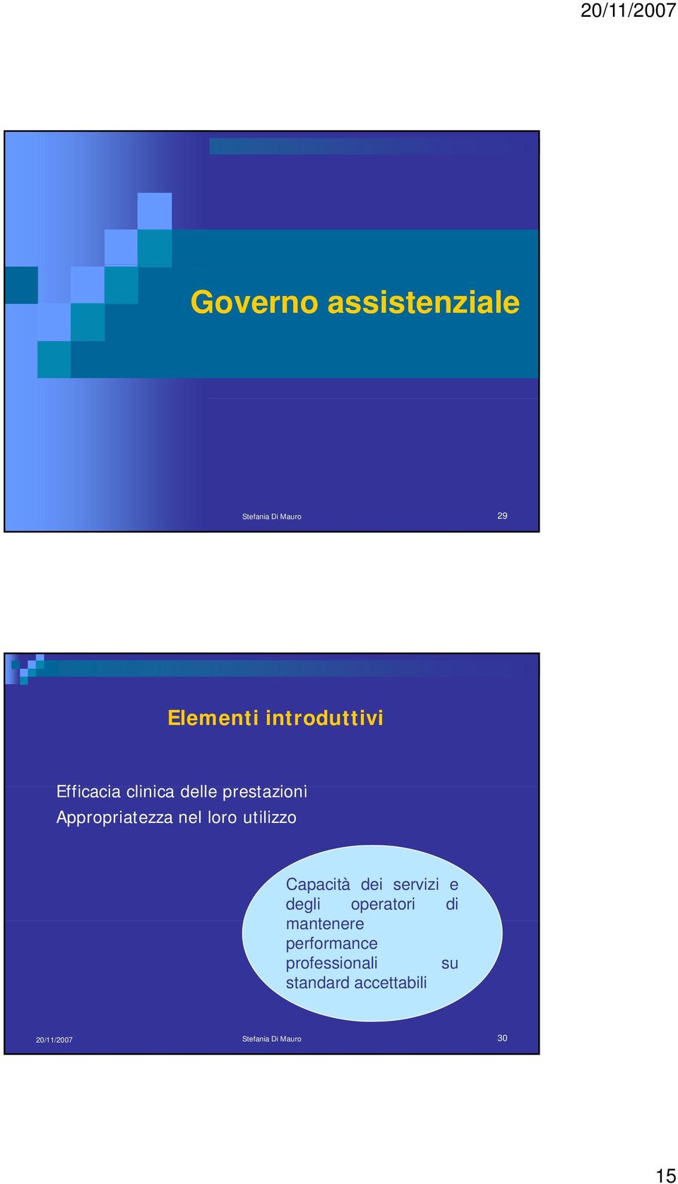 nel loro utilizzo Capacità dei servizi e degli operatori