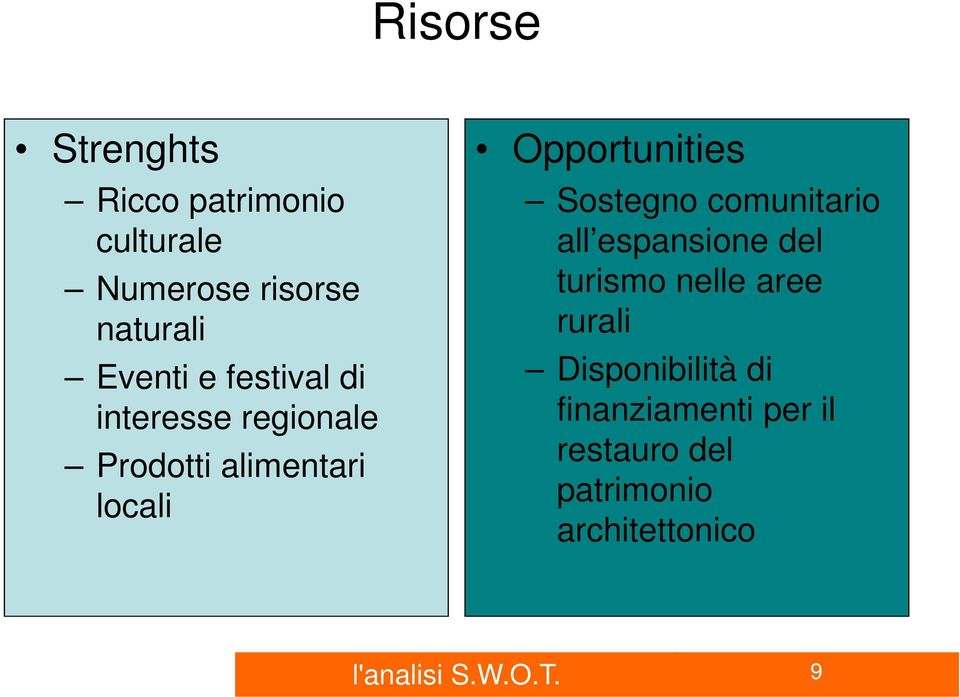 Sostegno comunitario all espansione del turismo nelle aree rurali