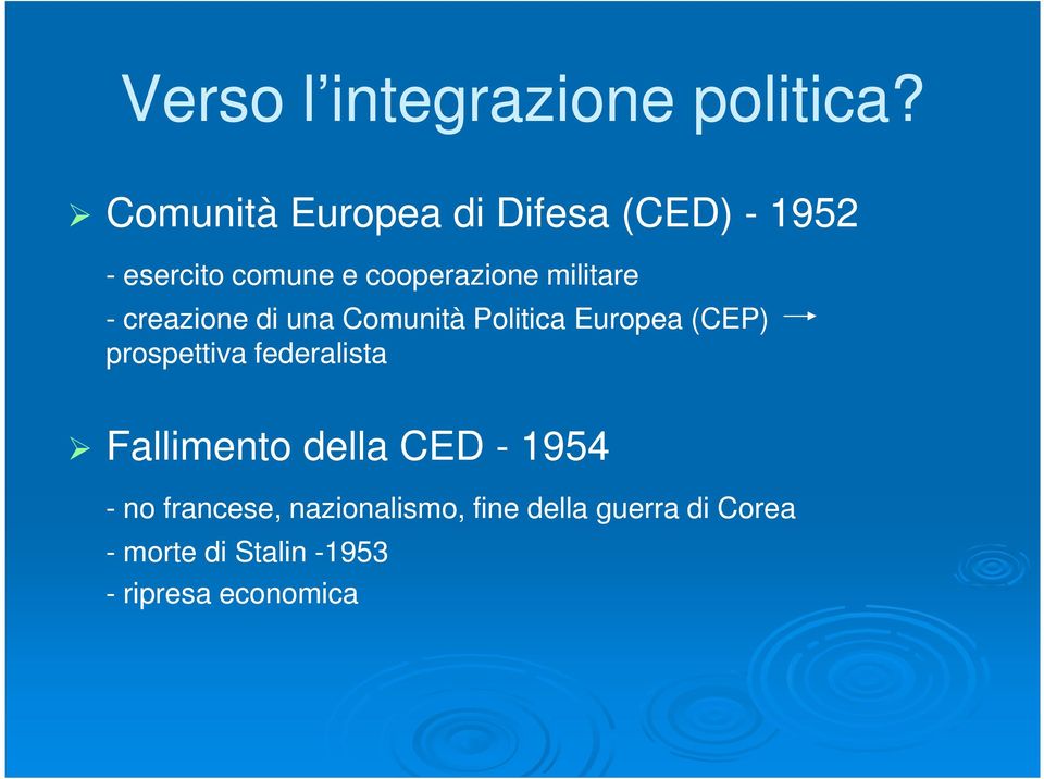 militare - creazione di una Comunità Politica Europea (CEP) prospettiva