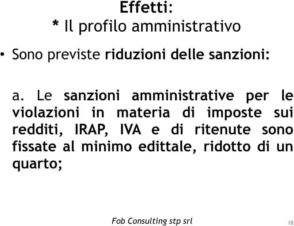 Le sanzioni amministrative per le violazioni in materia di