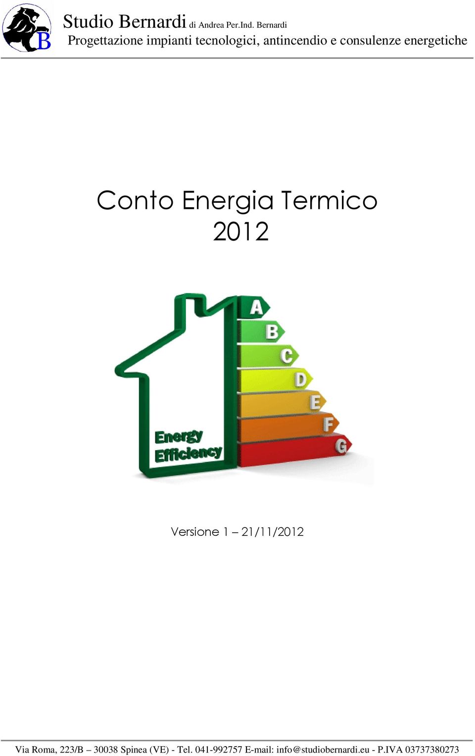 consulenze energetiche Conto Energia Termico 2012 Versione 1