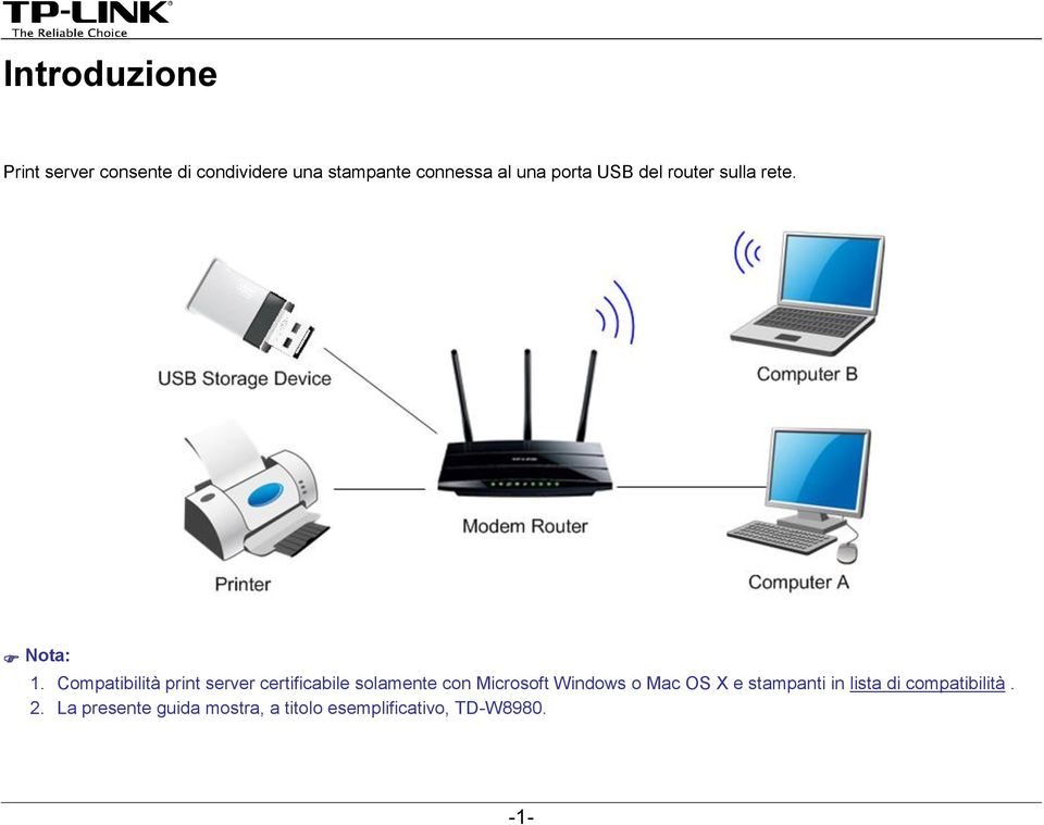 Compatibilità print server certificabile solamente con Microsoft Windows o Mac