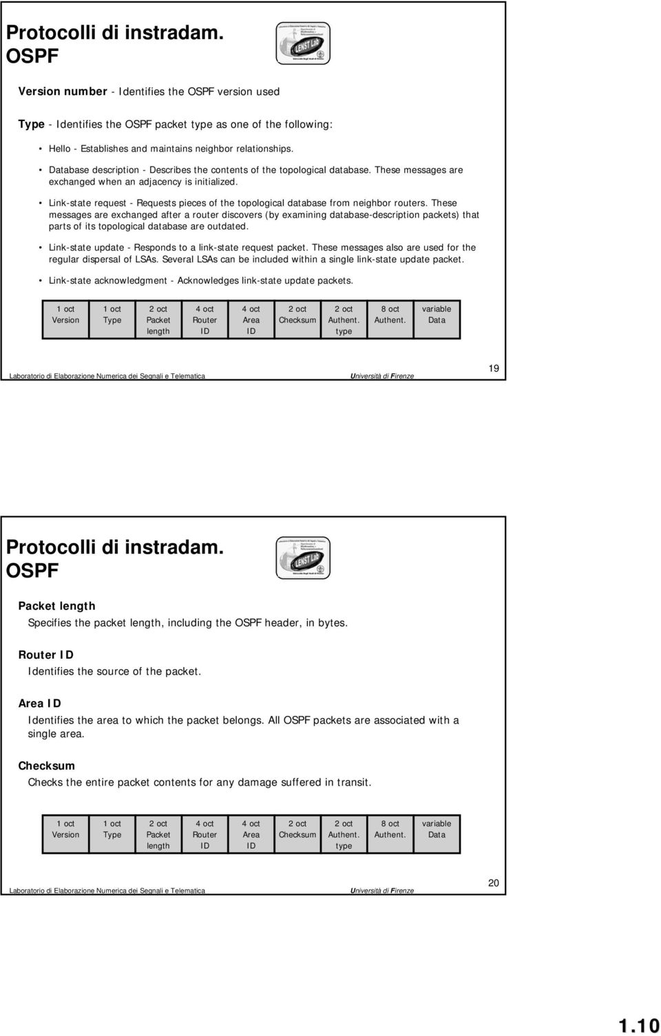 Link-state request - Requests pieces of the topological database from neighbor routers.