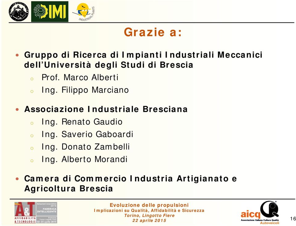 Filipp Marcian Assciazine Industriale Bresciana Ing. Renat Gaudi Ing.