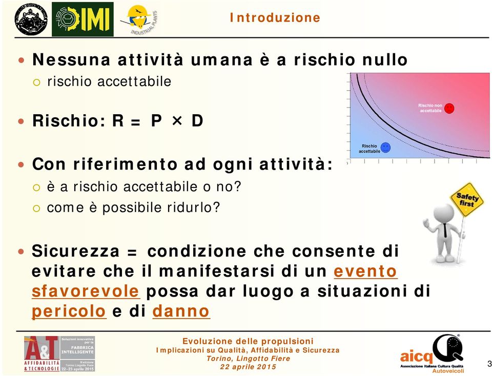 Sicurezza = cndizine che cnsente di evitare che il manifestarsi di un event