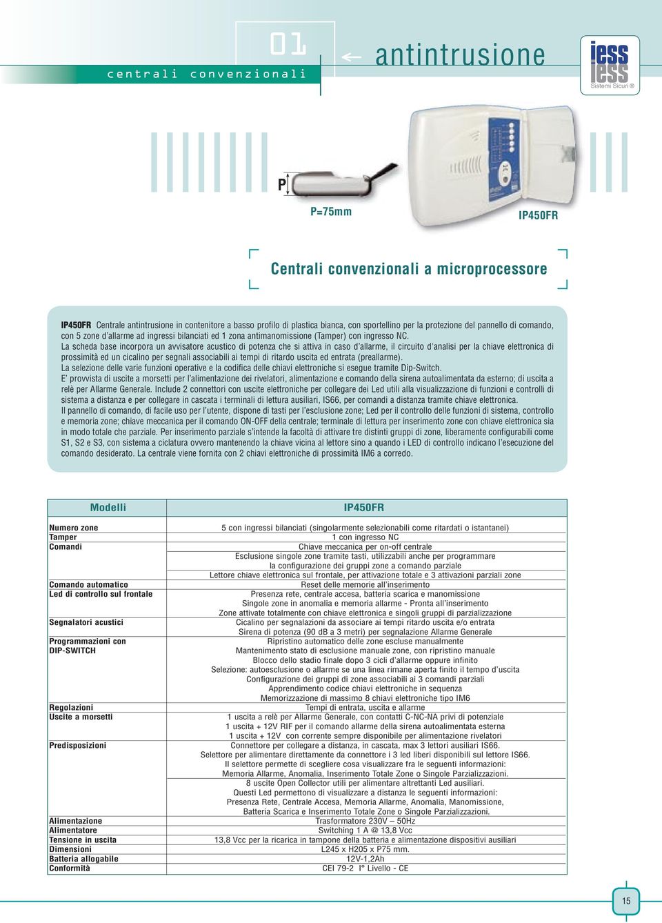 La scheda base incorpora un avvisatore acustico di potenza che si attiva in caso d allarme, il circuito d'analisi per la chiave elettronica di prossimità ed un cicalino per segnali associabili ai