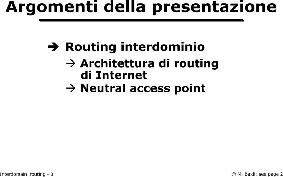 Architettura di routing di