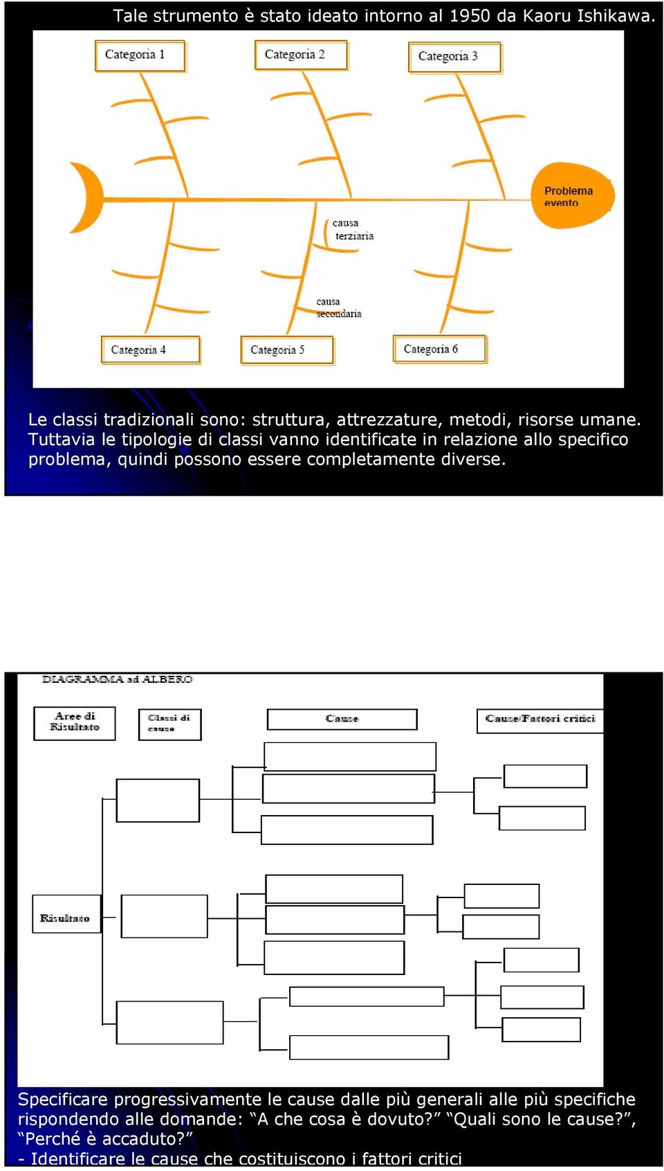 Tuttavia le tipologie di classi vanno identificate in relazione allo specifico problema, quindi possono essere completamente