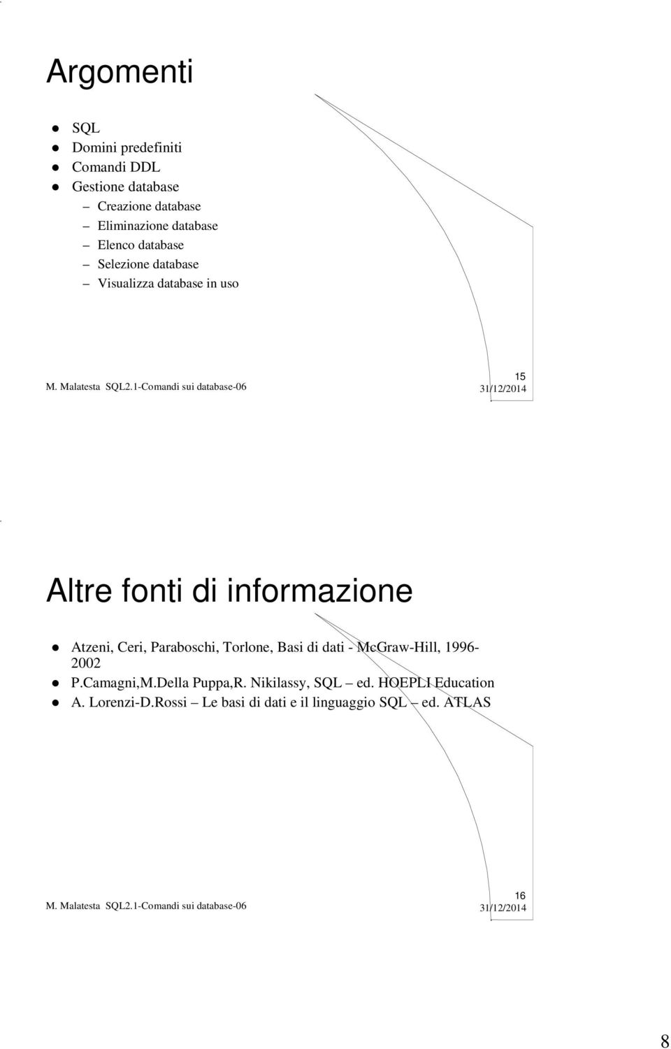 informazione Atzeni, Ceri, Paraboschi, Torlone, Basi di dati - McGraw-Hill, 1996-2002 P.Camagni,M.