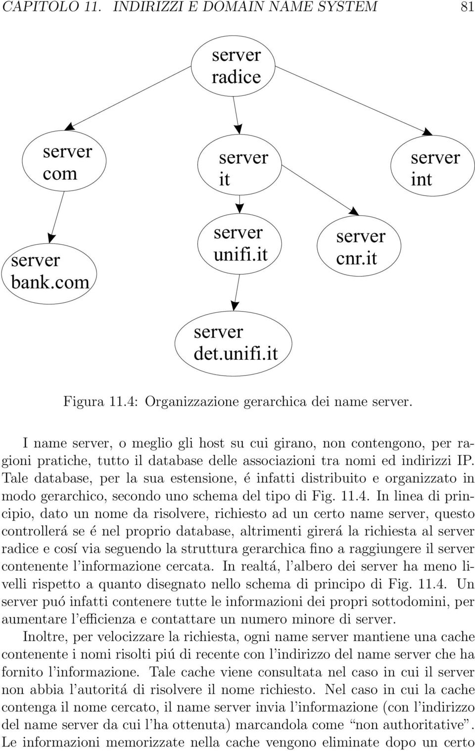 Tale database, per la sua estensione, é infatti distribuito e organizzato in modo gerarchico, secondo uno schema del tipo di Fig. 11.4.