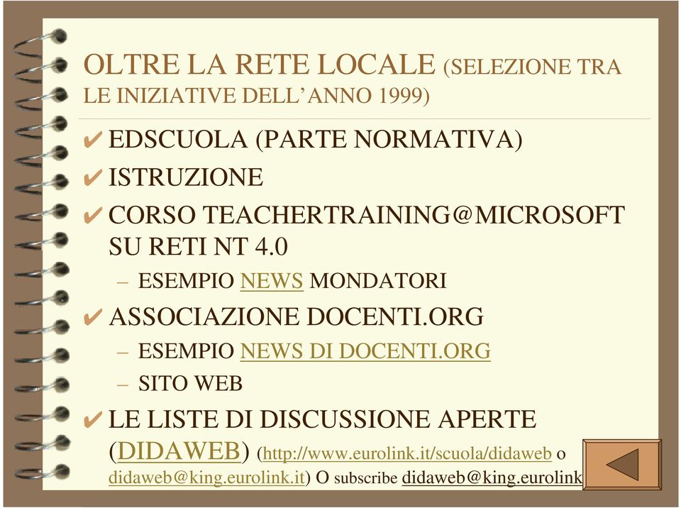 0 ESEMPIO NEWS MONDATORI ASSOCIAZIONE DOCENTI.ORG ESEMPIO NEWS DI DOCENTI.