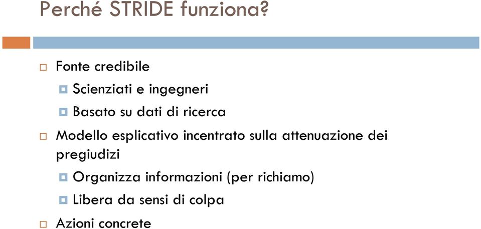 ricerca Modello esplicativo incentrato sulla attenuazione