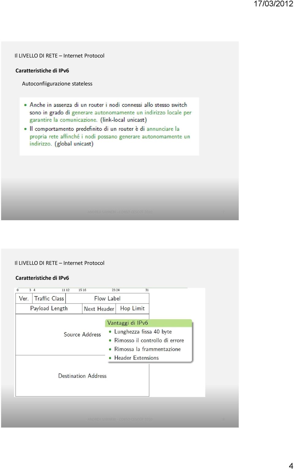 Autoconfiigurazione stateless 7   8 4