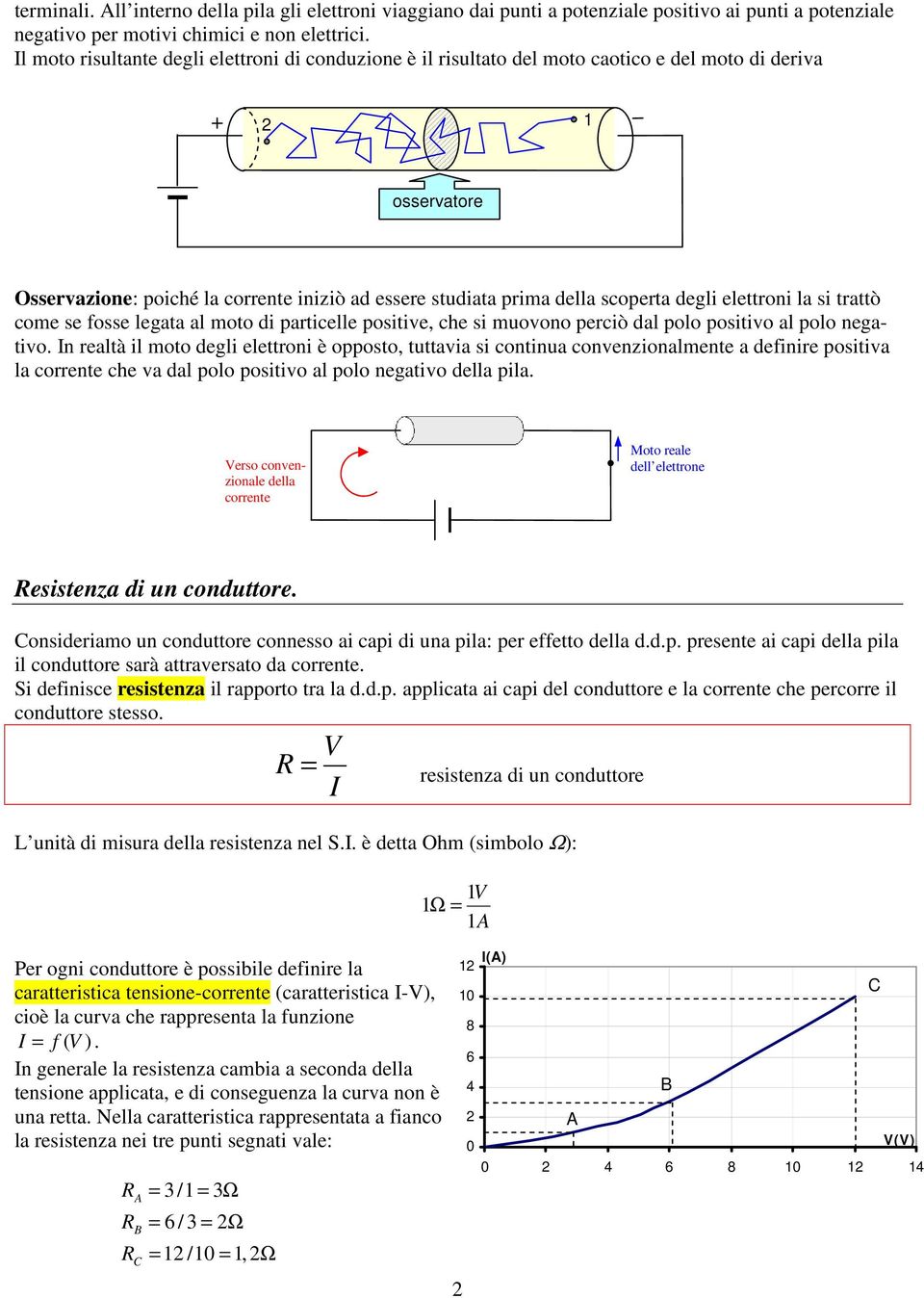 elettroni la si trattò coe se fosse legata al oto di particelle positive, che si uovono perciò dal polo positivo al polo negativo.