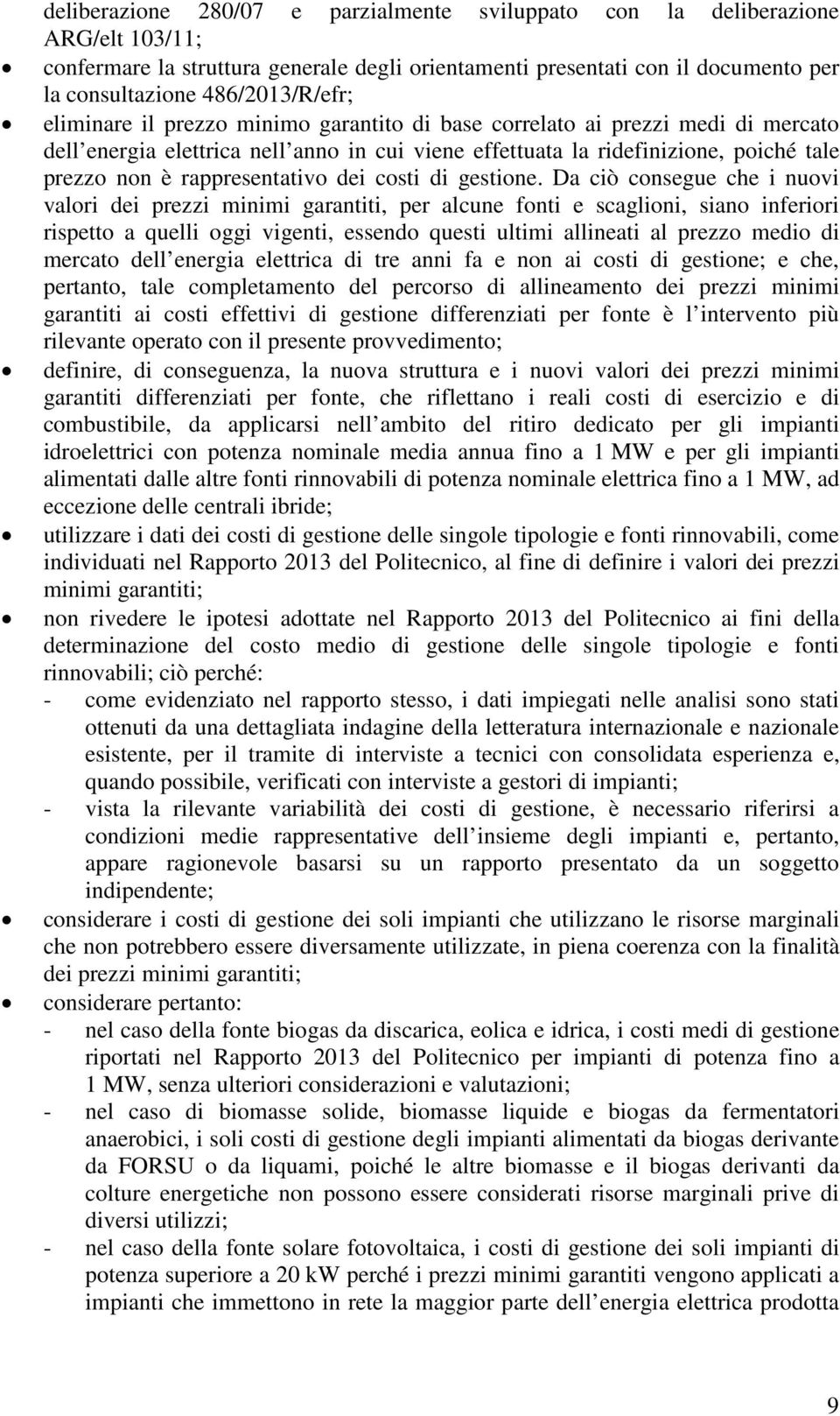 rappresentativo dei costi di gestione.