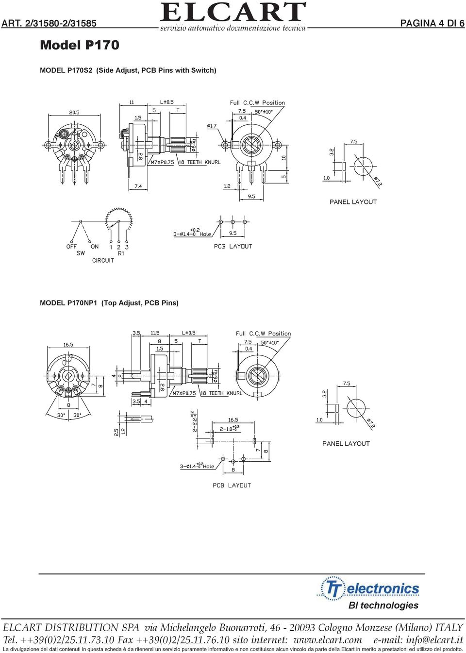 Adjust, PCB Pins with Switch)