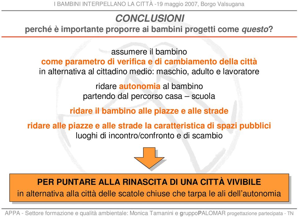 autonomia al bambino partendo dal percorso casa scuola ridare il bambino alle piazze e alle strade ridare alle piazze e alle strade la caratteristica