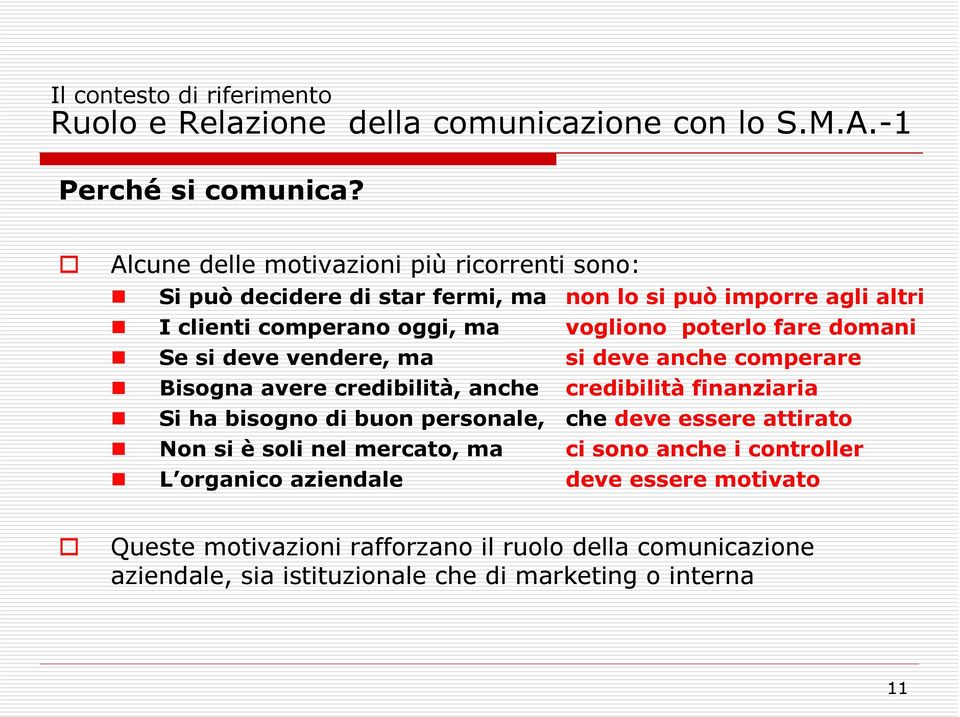 fare domani Se si deve vendere, ma si deve anche comperare Bisogna avere credibilità, anche credibilità finanziaria Si ha bisogno di buon personale, che deve