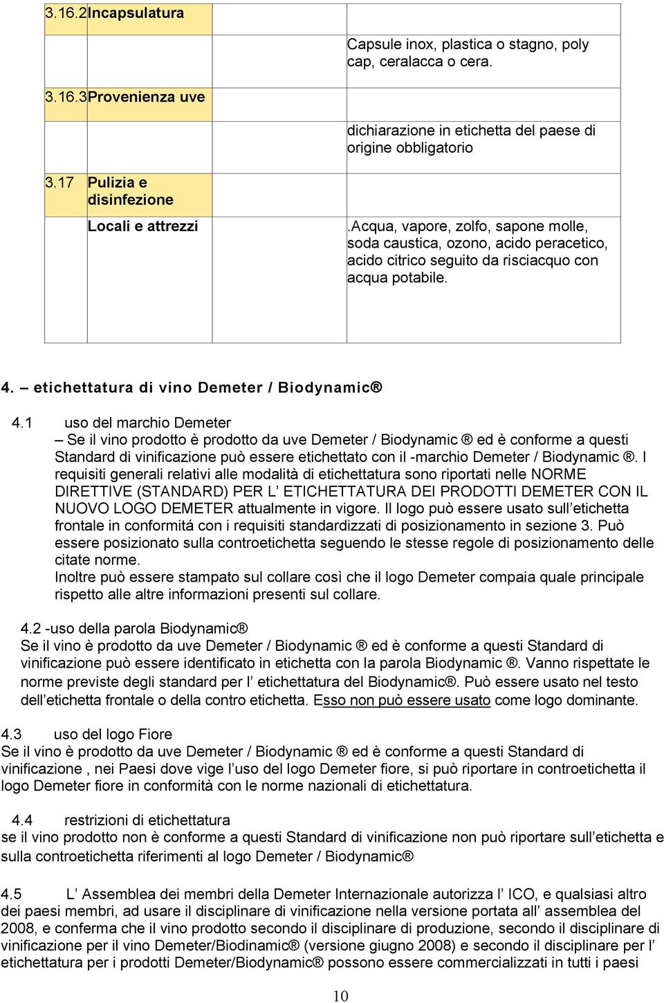 etichettatura di vino Demeter / Biodynamic 4.