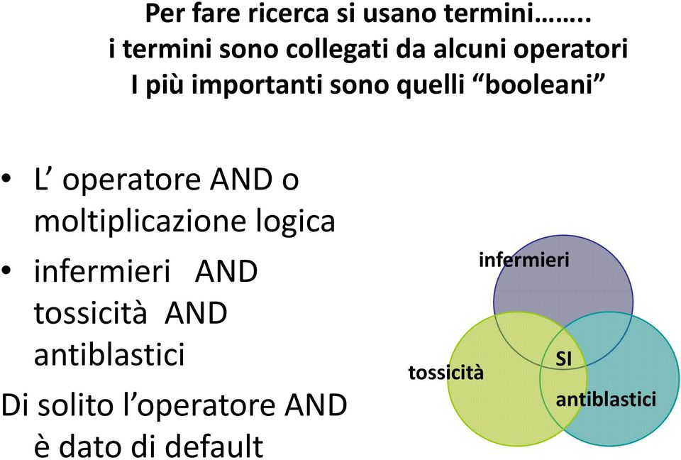 quelli booleani L operatore AND o moltiplicazione logica infermieri