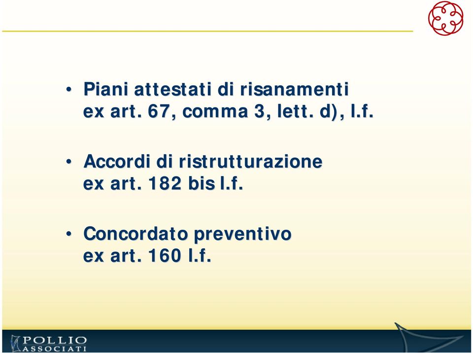 Accordi di ristrutturazione ex art.