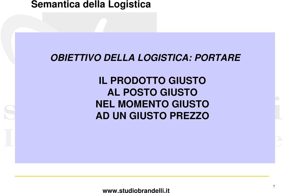 PORTARE IL PRODOTTO GIUSTO AL