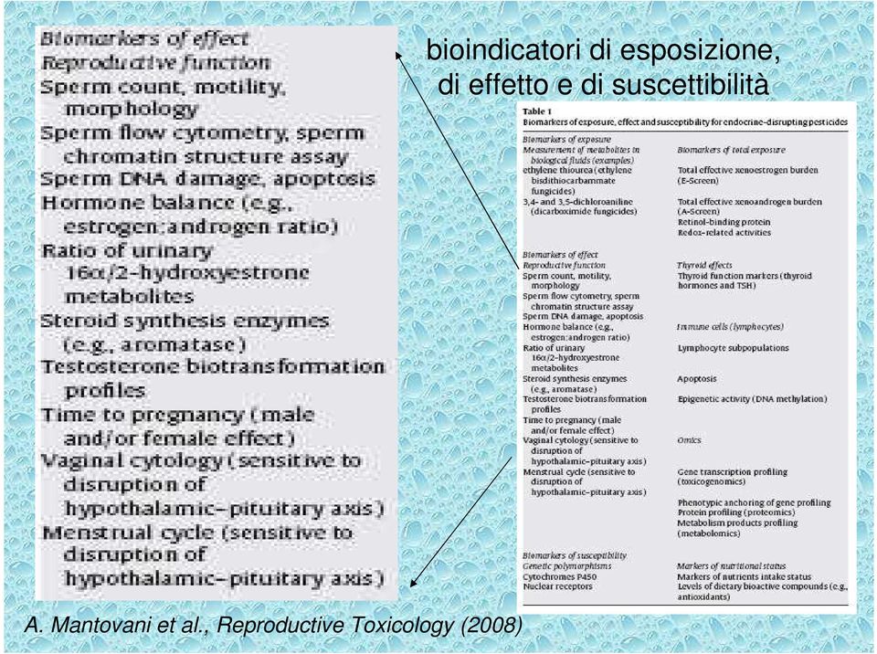 (2008) bioindicatori di