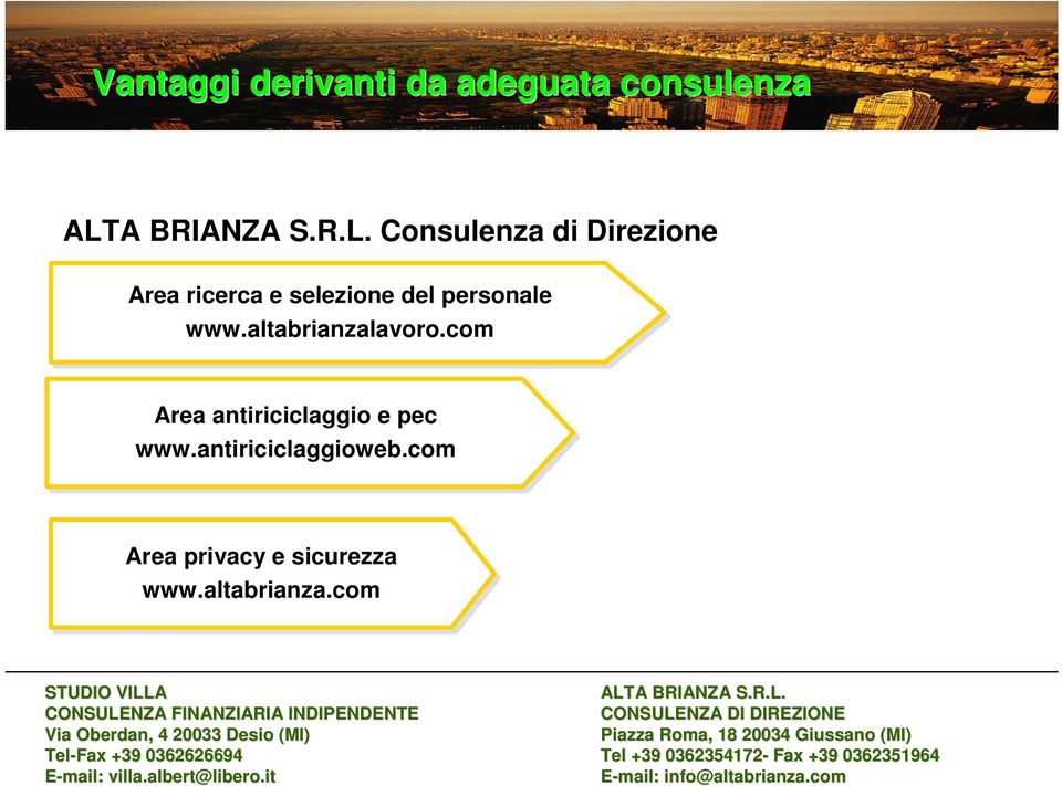 altabrianzalavoro.com Area antiriciclaggio e pec www.