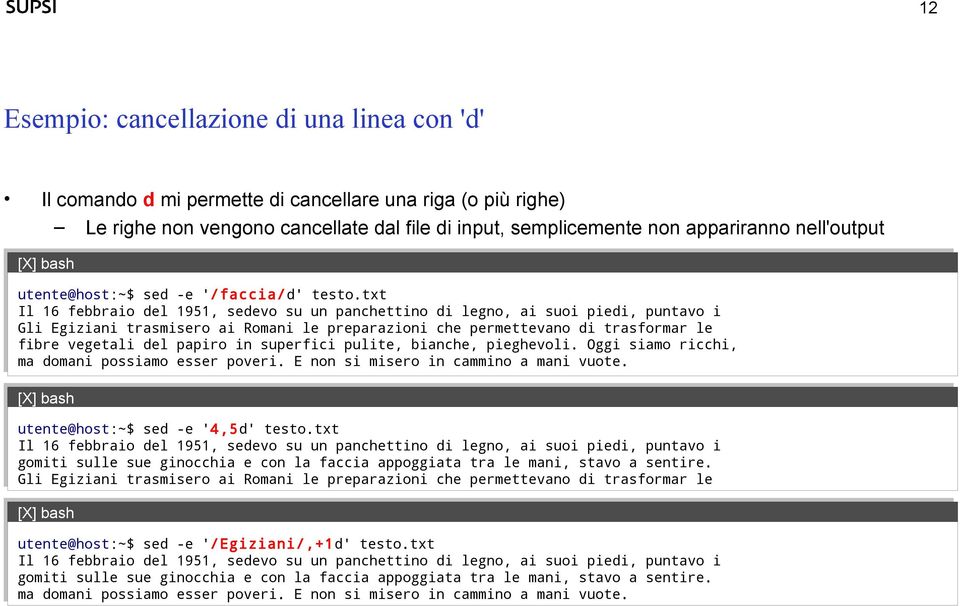 txt Gli Egiziani trasmisero ai Romani le preparazioni che permettevano di trasformar le fibre vegetali del papiro in superfici pulite, bianche,