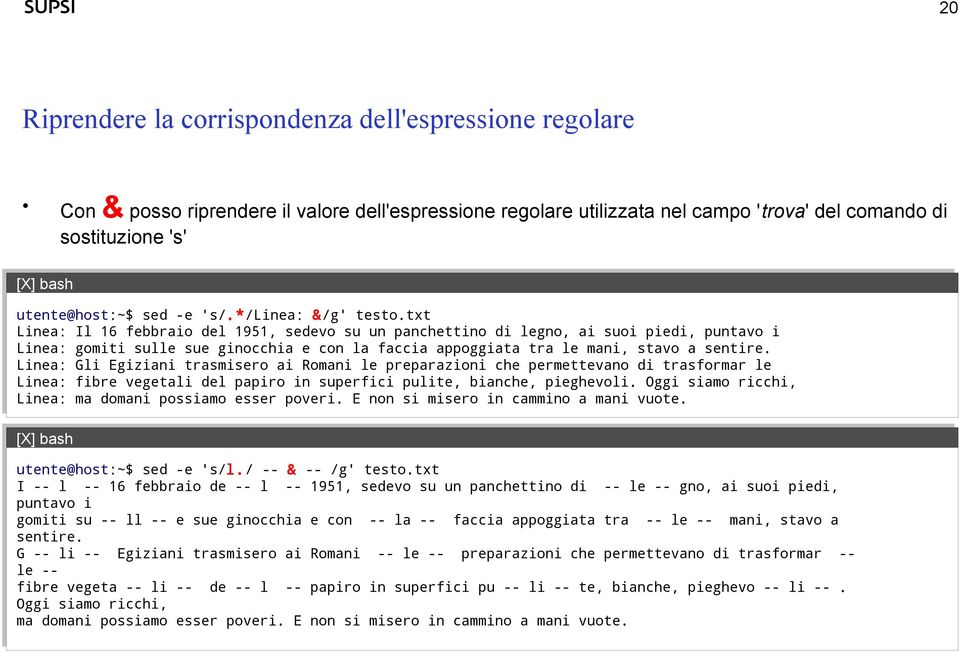 txt Linea: Linea: Linea: Gli Egiziani trasmisero ai Romani le preparazioni che permettevano di trasformar le Linea: fibre vegetali del papiro in superfici pulite, bianche, pieghevoli.