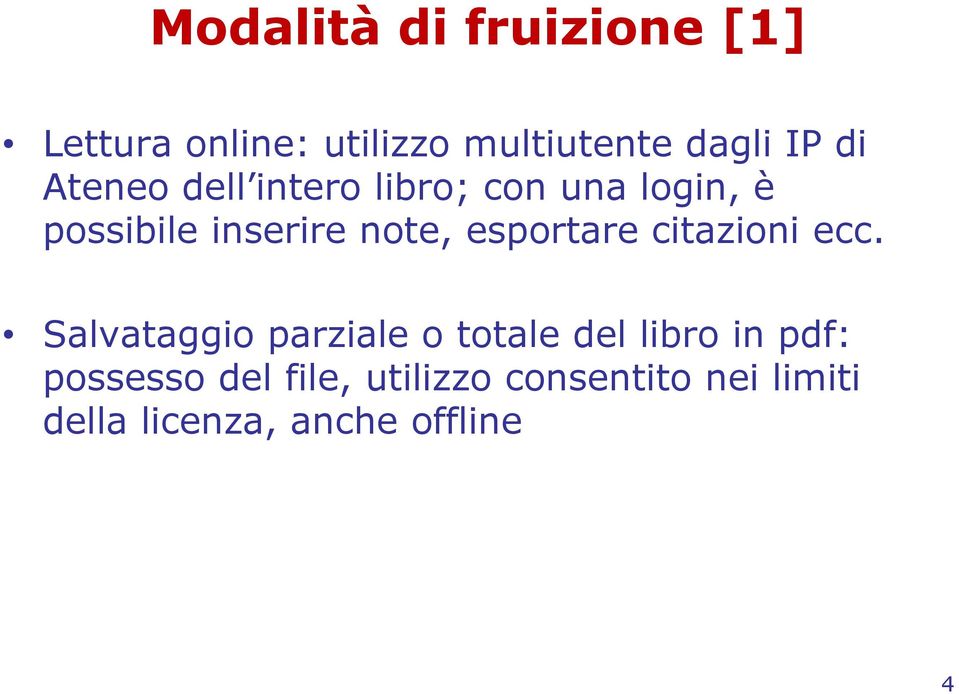 esportare citazioni ecc.