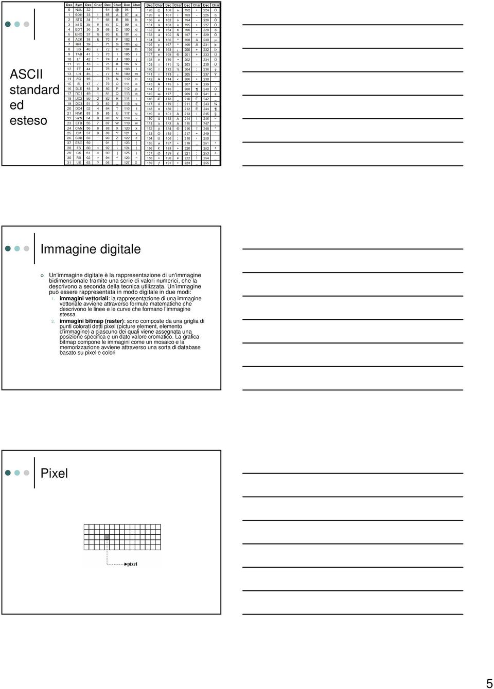 immagini vettoriali: la rappresentazione di una immagine vettoriale avviene attraverso formule matematiche che descrivono le linee e le curve che formano l immagine stessa 2.