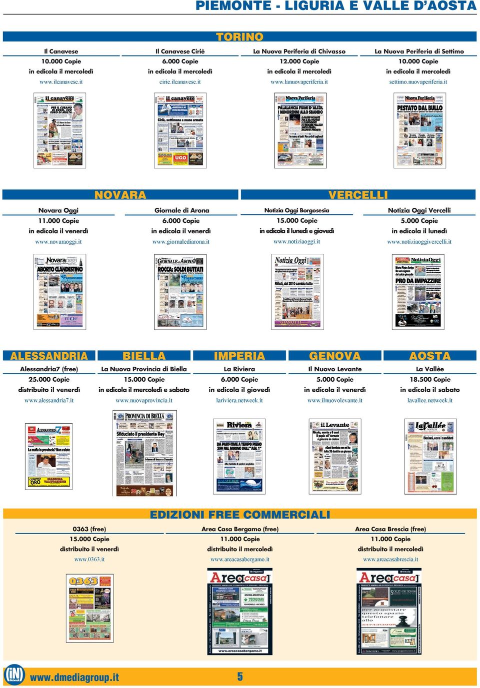 it lavallee.netweek.it EDIZIONI FREE COMMERCIALI 0363 (free) Area Casa Bergamo (free) 15.000 Copie 11.