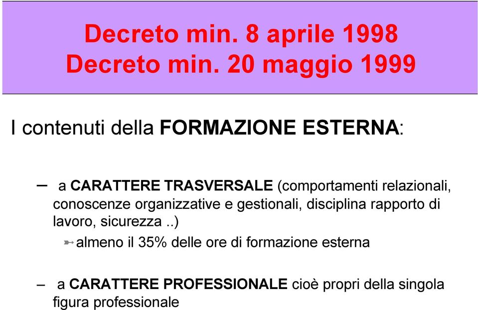 (comportamenti relazionali, conoscenze organizzative e gestionali, disciplina rapporto