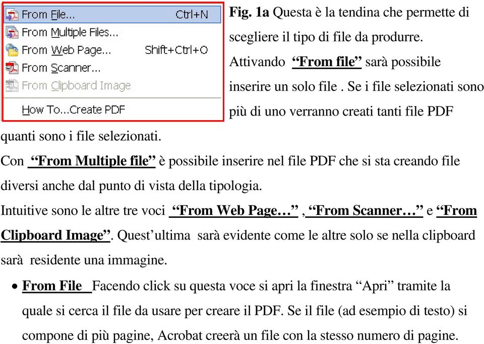 Con From Multiple file è possibile inserire nel file PDF che si sta creando file diversi anche dal punto di vista della tipologia.
