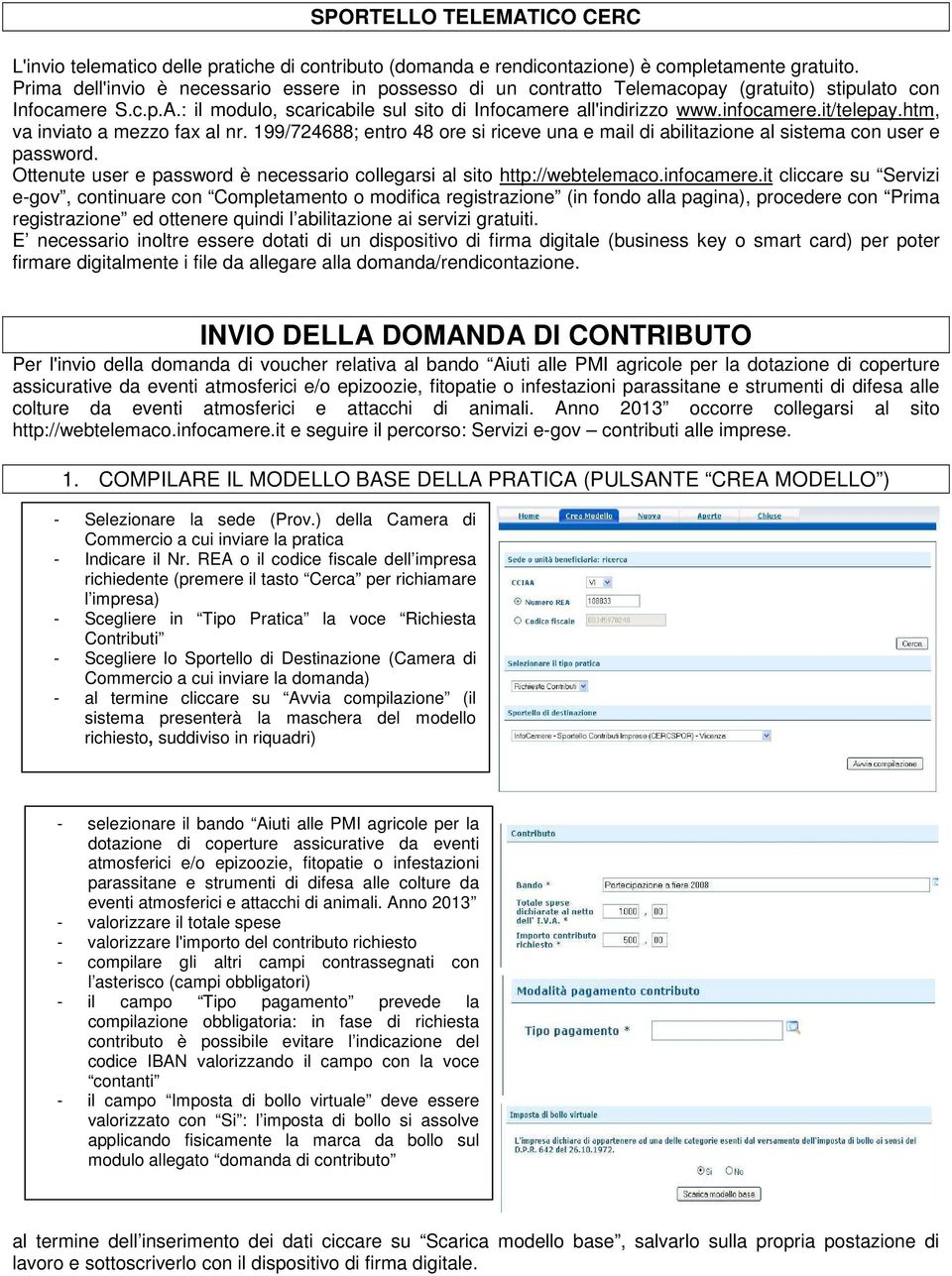 it/telepay.htm, va inviato a mezzo fax al nr. 199/724688; entro 48 ore si riceve una e mail di abilitazione al sistema con user e password.