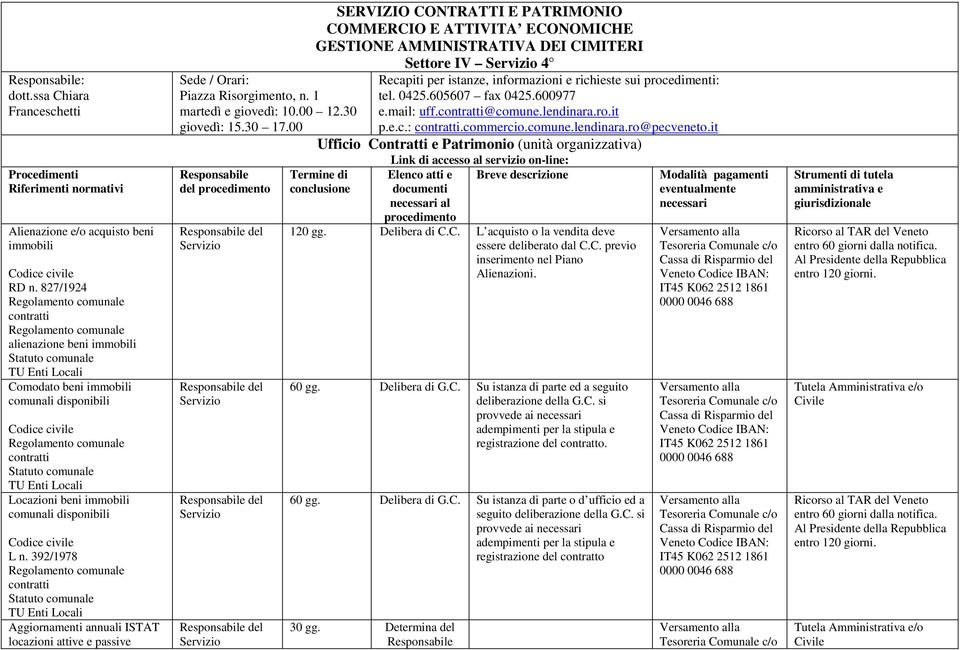 392/1978 Aggiornamenti annuali ISTAT locazioni attive e passive Sede / Orari: Piazza Risorgimento, n. 1 martedì e giovedì: 10.00 12.30 giovedì: 15.30 17.