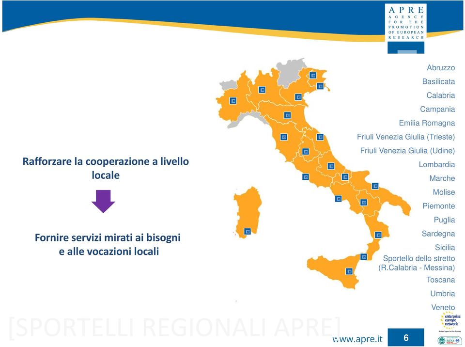 Romagna Friuli Venezia Giulia (Trieste) Friuli Venezia Giulia (Udine) Lombardia Marche