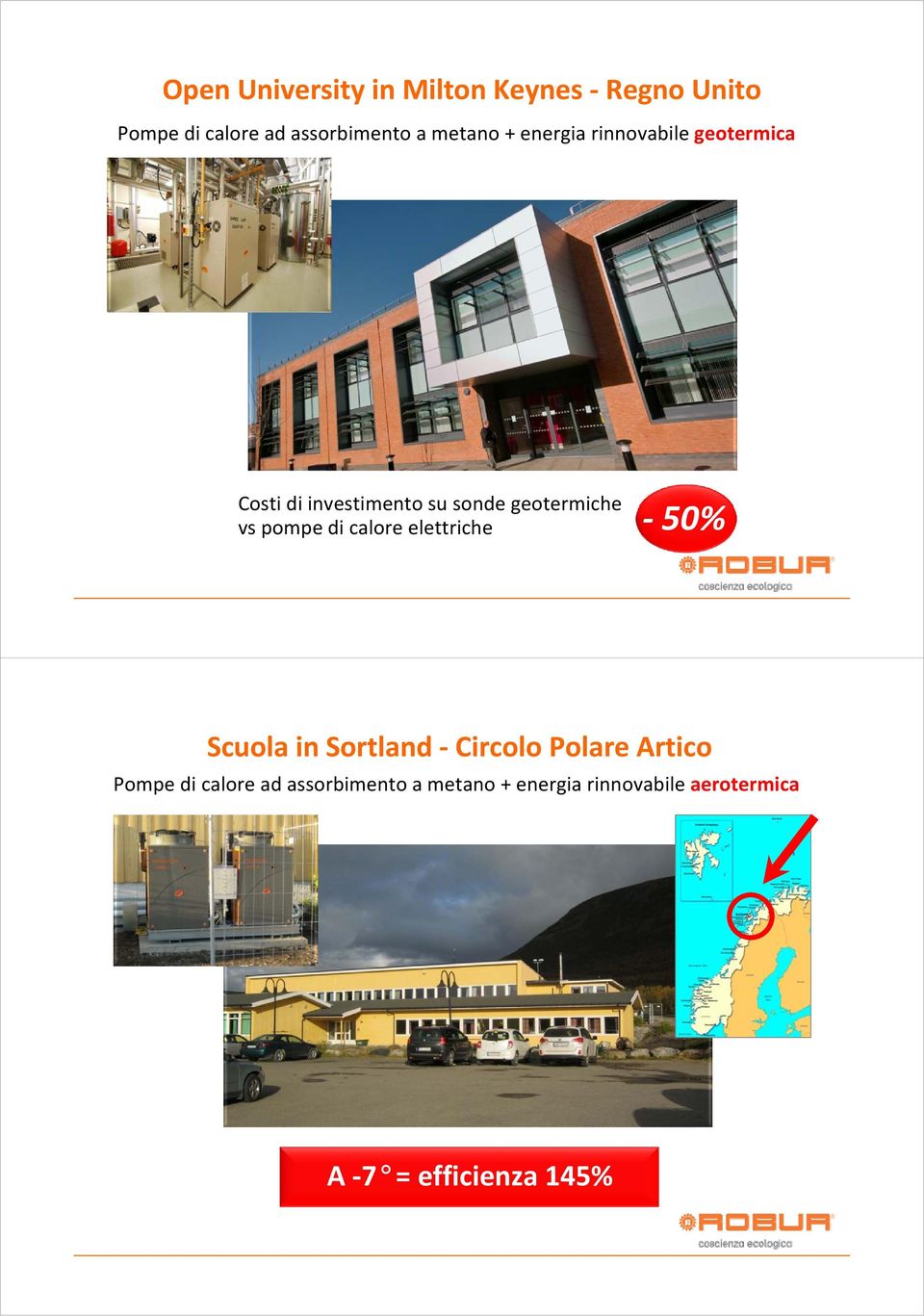 vs pompe di calore elettriche 50% Scuola in Sortland Circolo Polare Artico Pompe di