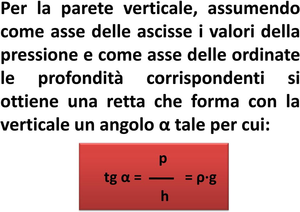 ordinate le profondità corrispondenti si ottiene una