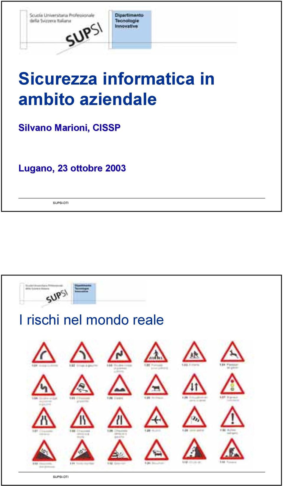 Marioni,, CISSP Lugano, 23