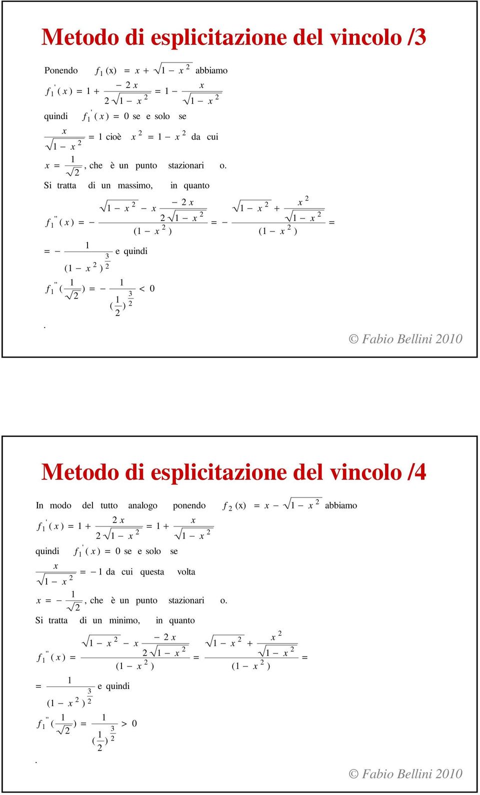 splicitazion dl vincolo /4 Fabio Bllini. quindi quanto in minimo un di tratta Si o.