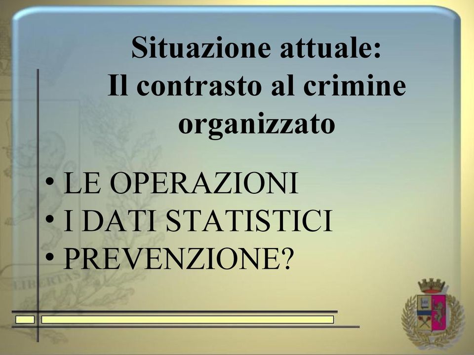 organizzato LE