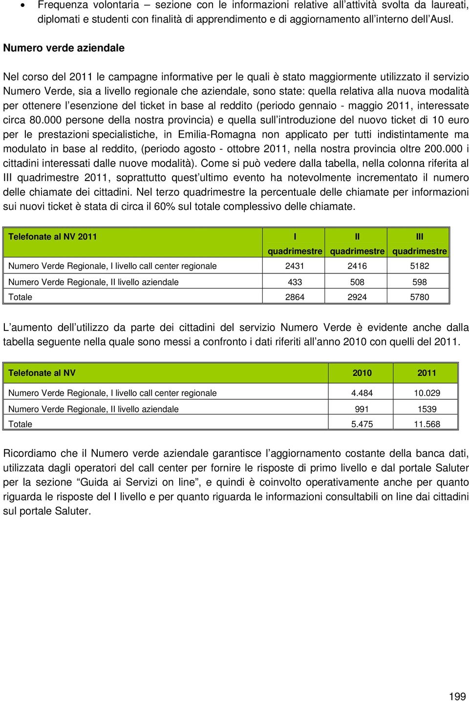 relativa alla nuova modalità per ottenere l esenzione del ticket in base al reddito (periodo gennaio - maggio 2011, interessate circa 80.