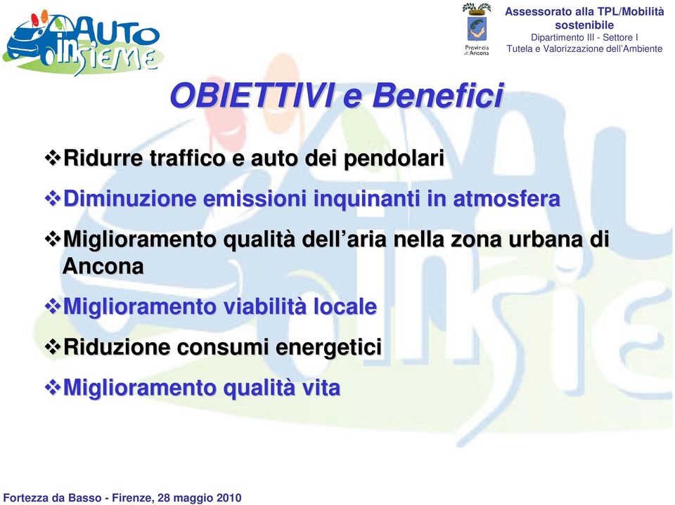 qualità dell aria nella zona urbana di Ancona Miglioramento